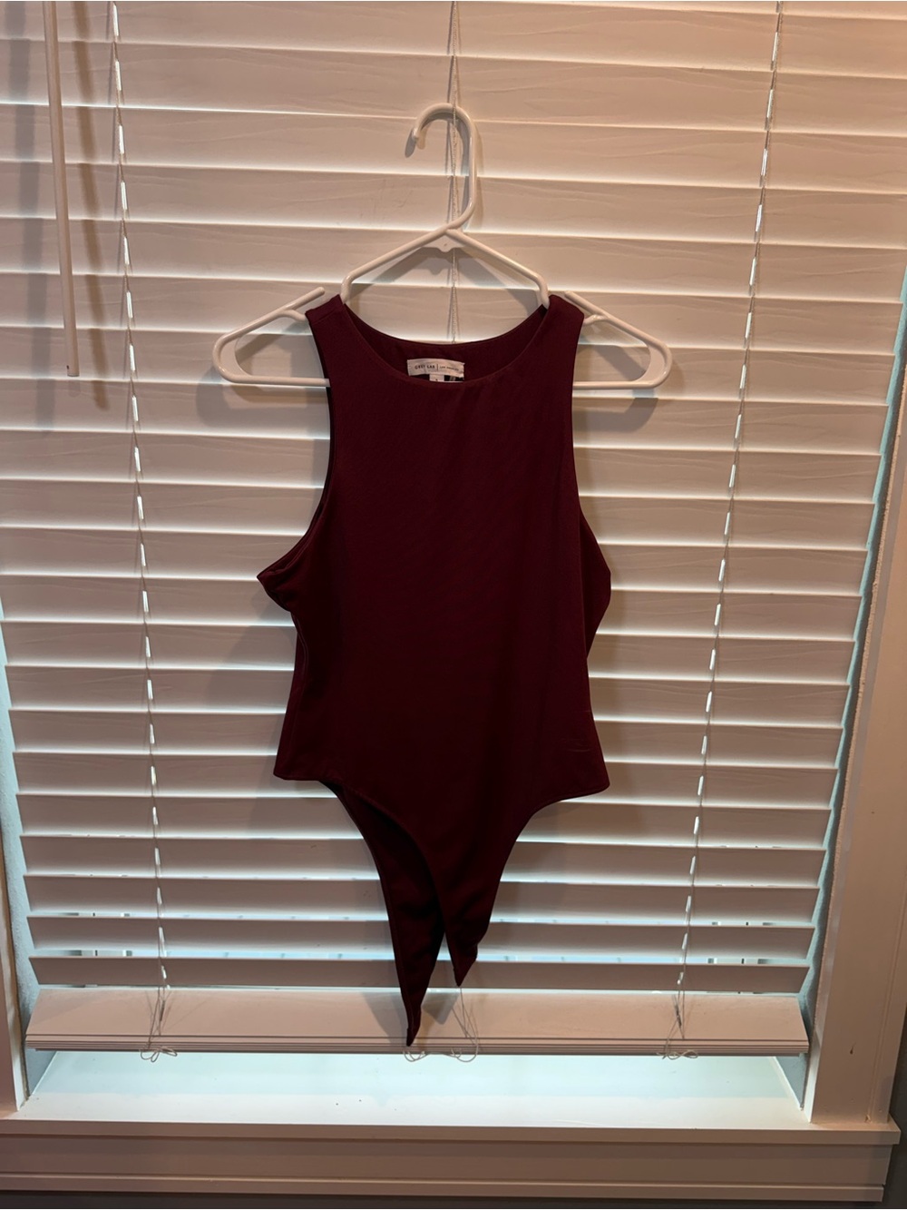 GREY LAB Burgundy Girls' Sleeveless Bodysuit